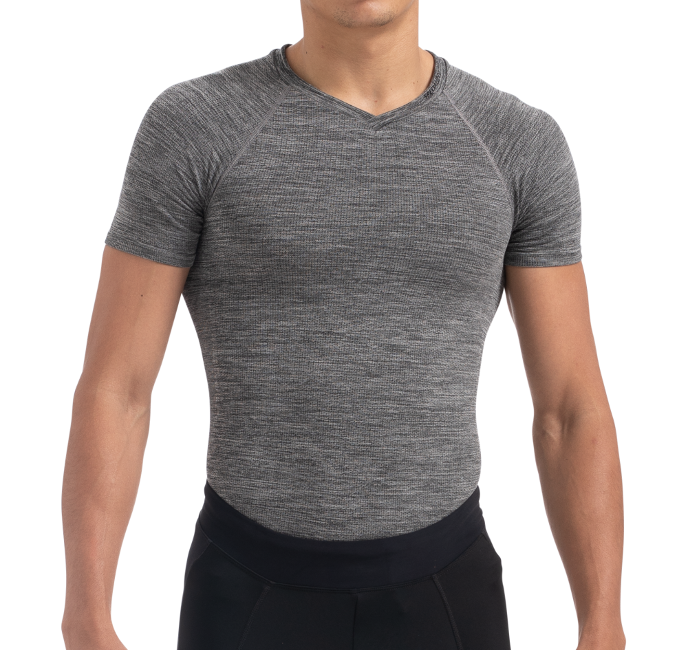 Specialized Men's Seamless Short Sleeve Base Layer Heather Grey M